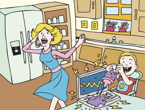 妈妈的坏日子:电脑事故图片下载