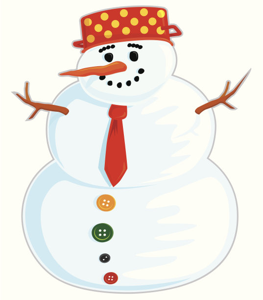 雪人和领带图片下载