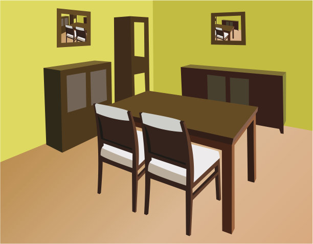 餐厅内部向量图片下载