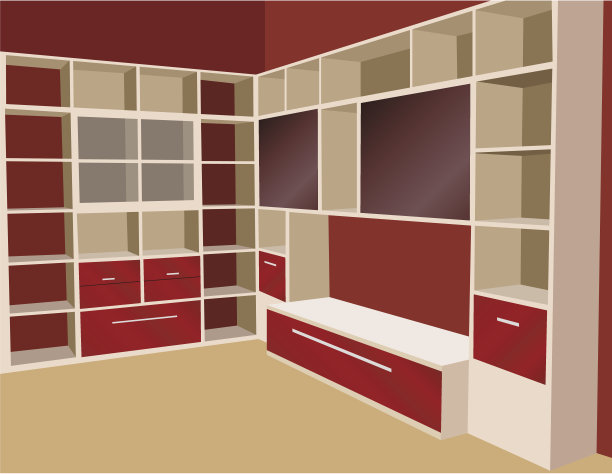 书柜向量图片下载