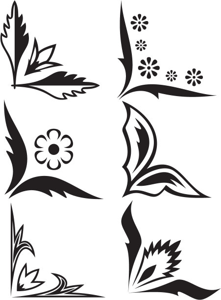 一套原始矢量角饰品图片下载