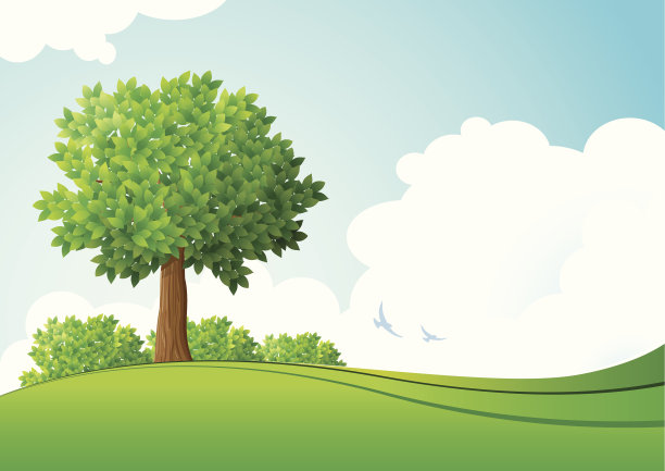 天空插画素材ID：109900036