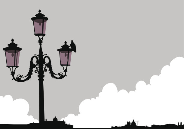 威尼斯的路灯图片下载