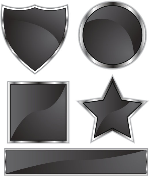 铬黑图标形状设置图片下载