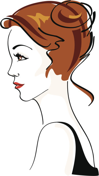 美丽迷人的女人的肖像。素材图片