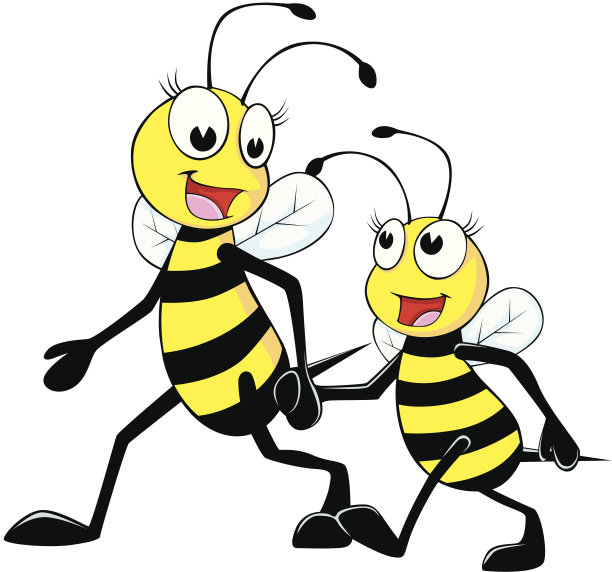 快乐的妈妈和女儿蜜蜂图片下载