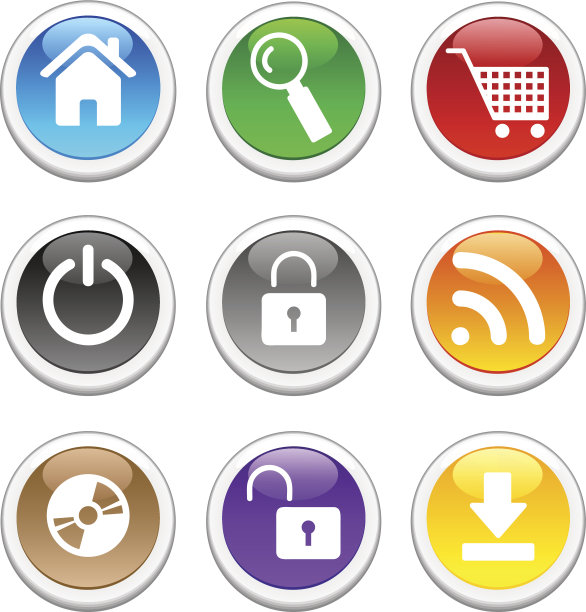 光滑的按钮。图片下载