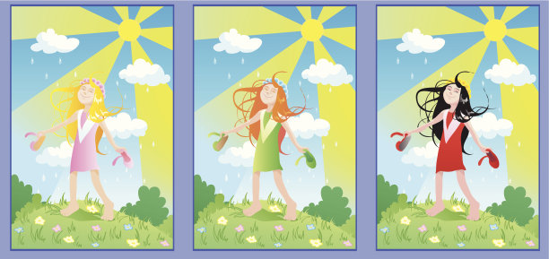 雨中的女孩图片下载