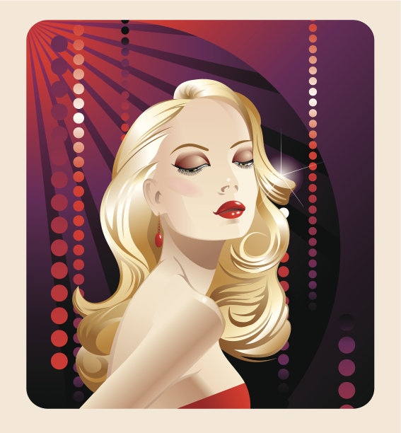 金发美女，夜店女郎图片下载