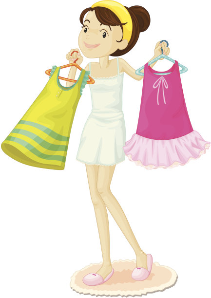 女人们试穿大衣图片下载