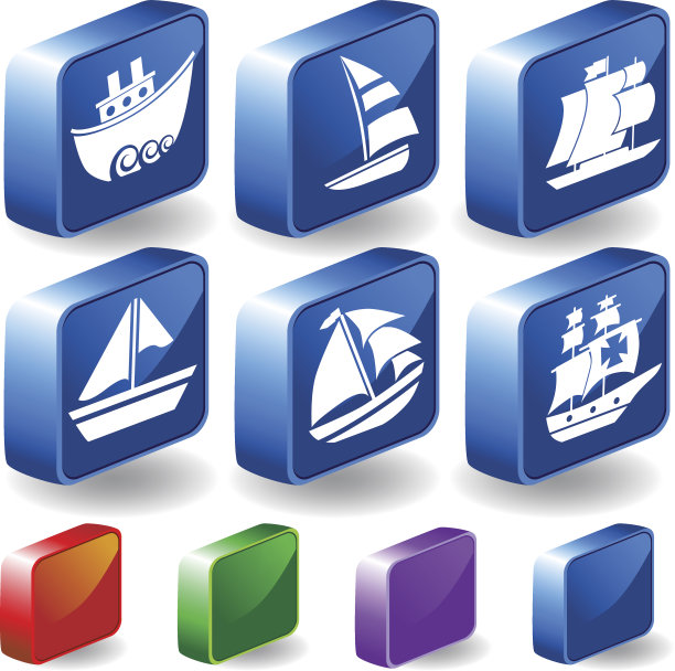 航海船3D图标图片下载