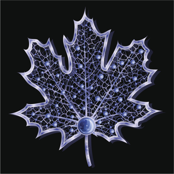 蓝色闪光宝石叶图片下载