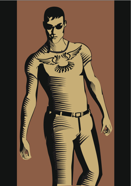 强硬的城市风格男性肖像图片下载