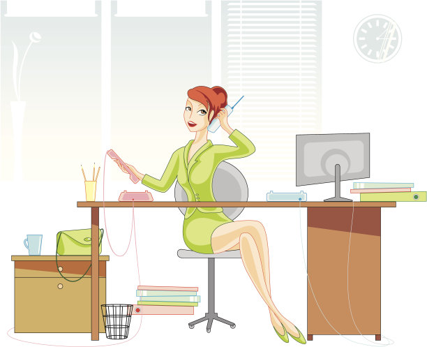 女人在办公室图片下载