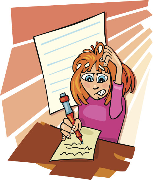 学校女孩和困难的测试图片下载