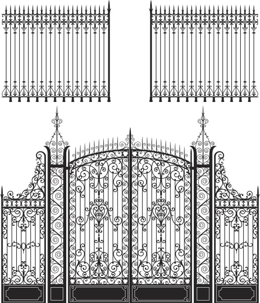 门和栅栏图片下载