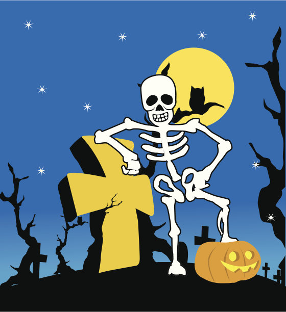 万圣节十字骷髅图片下载