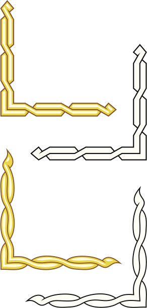 矢量装饰设计元素。角落饰品图片下载