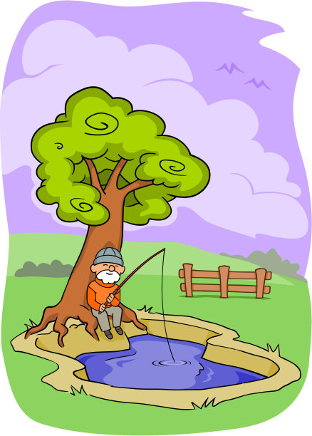 老人捕鱼图片下载