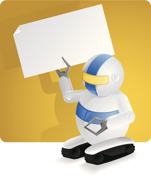 带黑板的小机器人图片下载