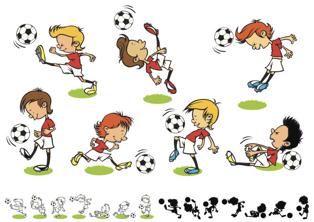 足球的孩子图片下载