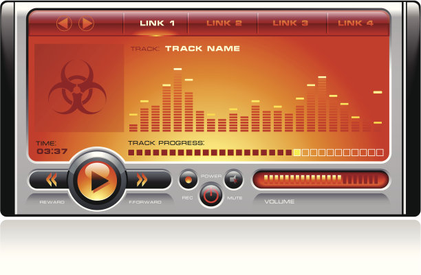 媒体播放器橙色图片下载