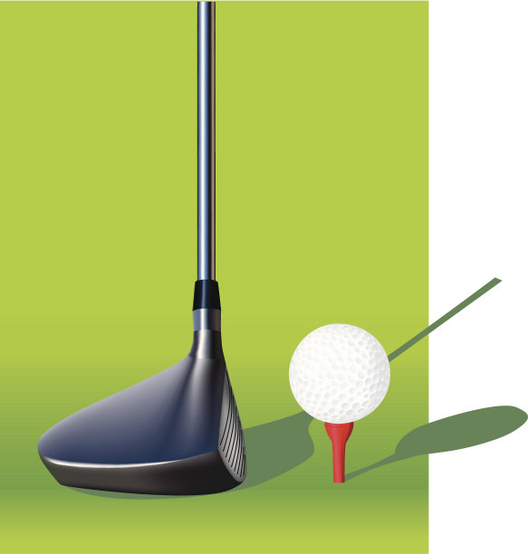 高尔夫球和驱动器(矢量和jpeg)图片下载