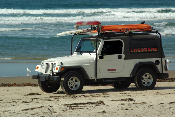 海滩救生员巡逻图片下载