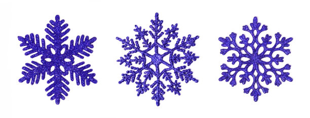 深蓝色闪光的雪花图片下载