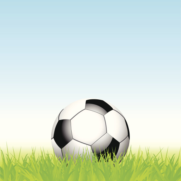 足球和草图片下载