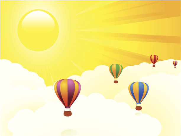 漂浮在云端素材图片