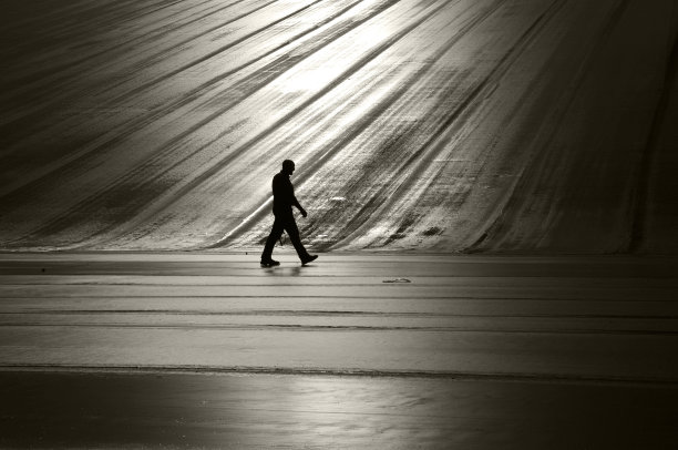 黑色剪影行走条纹图片下载