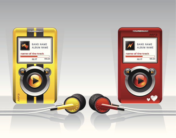 Mp3音乐播放器矢量图片下载