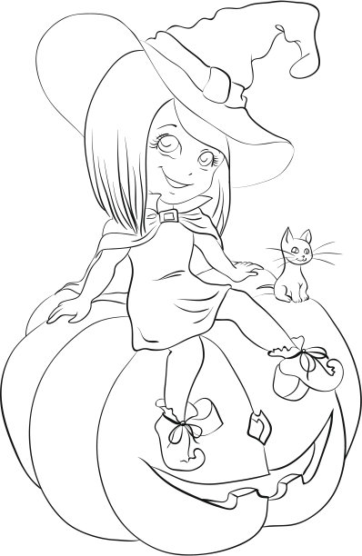 女巫在南瓜图片下载