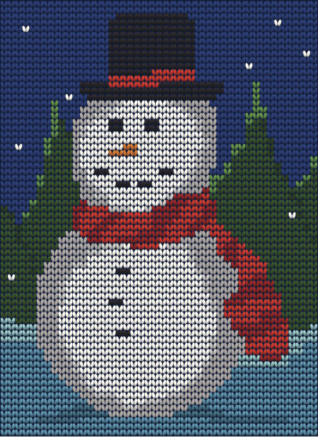 针织雪人设计图片下载