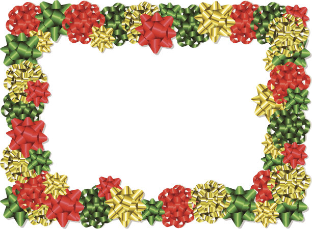 圣诞节弓边境图片下载