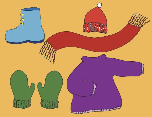 冬天的衣服图片下载