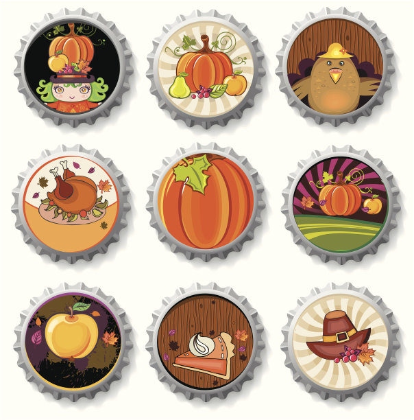 感恩节瓶盖图片下载