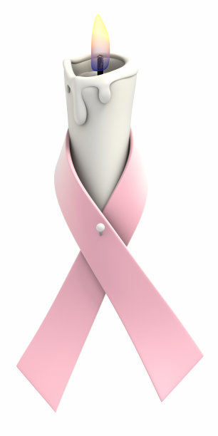 粉红丝带的蜡烛图片下载