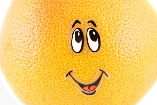 葡萄柚与人微笑图片下载