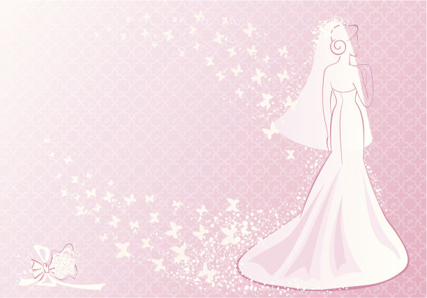 粉红色的新娘图片下载