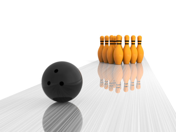 保龄球——球击中图片下载