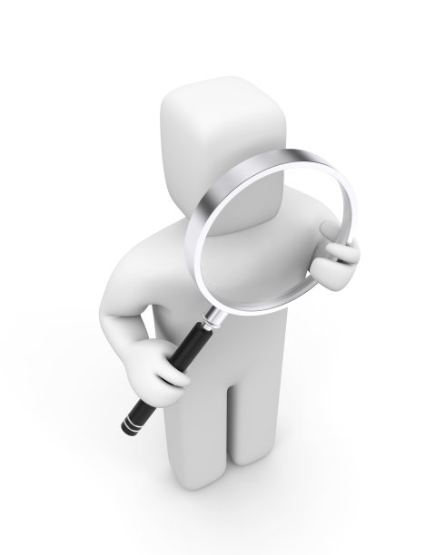 人与放大镜图片下载