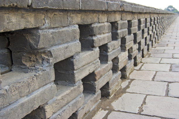 中国长城的特写图片下载