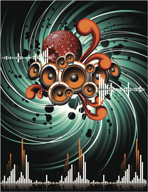 音乐主题的插图。图片下载