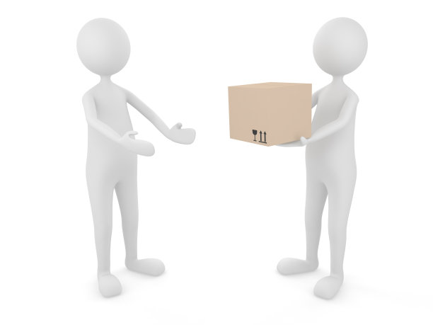 给客户送纸板箱的人图片下载