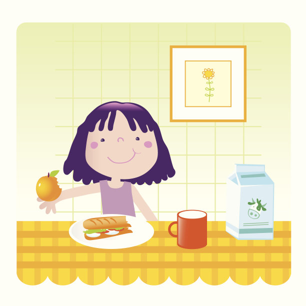 健康食物-可爱的女孩图片下载