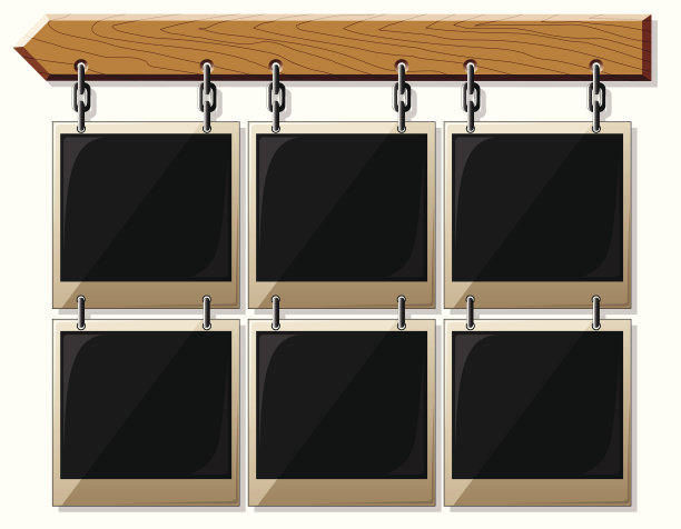 有光滑空框架的木板图片下载