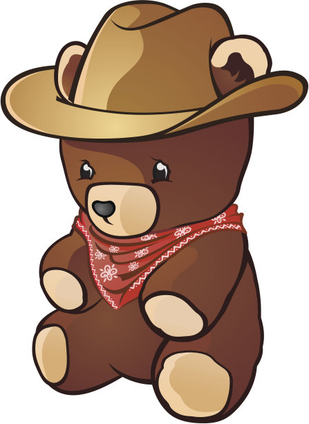 牛仔的泰迪熊图片下载