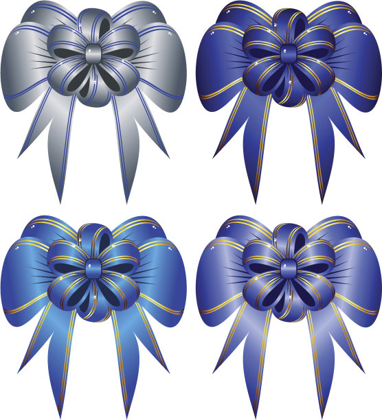 蓝色蝴蝶结图片下载